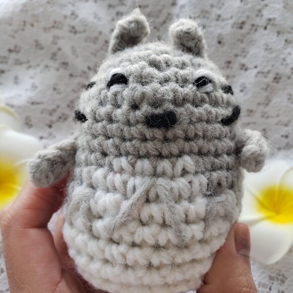 New Handmade Amigurumi Crochet Mini Totoro Stuffed Animal Toy Funny 5 - Picture 4 of 4